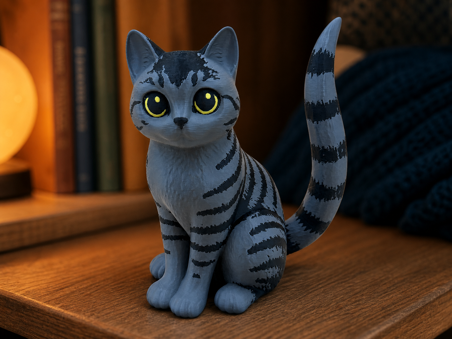 Moonstripe Kitten – Freistehende Kätzchen-Figur FehnFactory