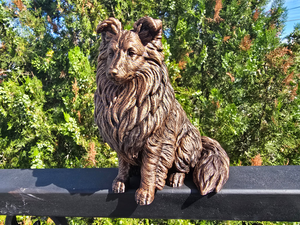 Shetland Sheepdog – detailreiche Sitzfigur mit Langhaar | PLA-3D-Druck | Made in Germany Fehn-factory.de