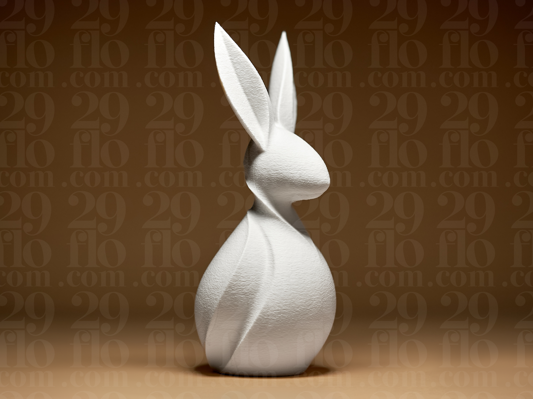 Moderne Hasenfigur – Minimalistische Skulptur FehnFactory