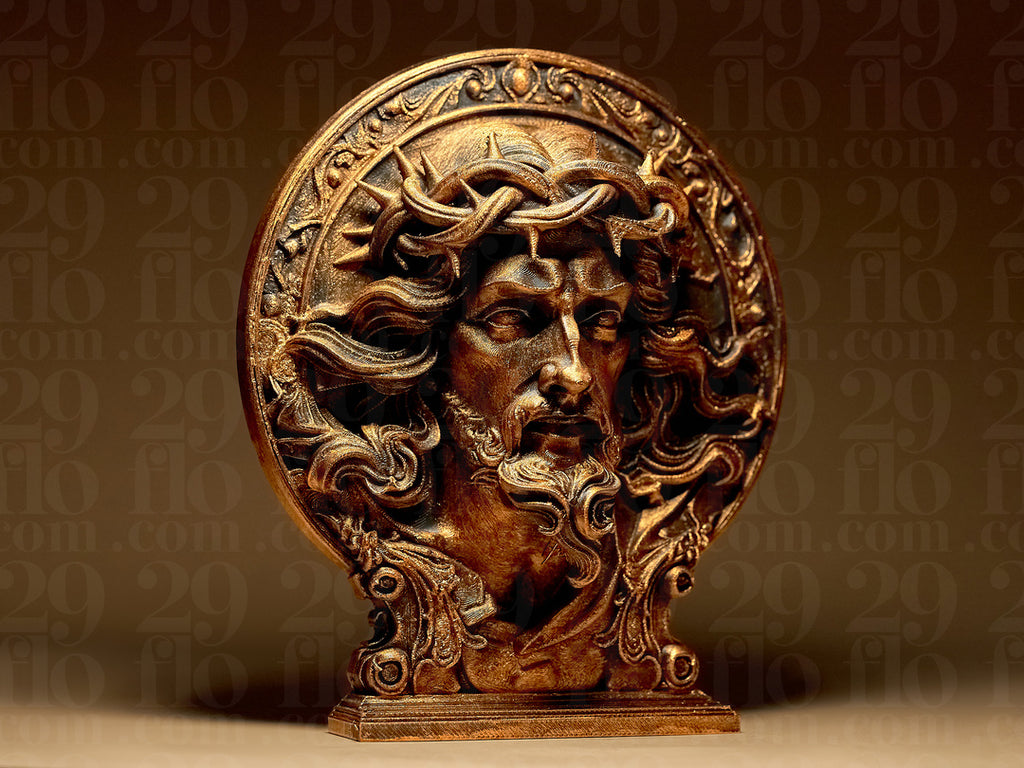 Jesus-Porträtrelief – Freistehende Christus-Skulptur FehnFactory