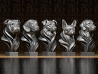 5 moderne Hundebüsten – Bulldogge, Beagle, Australian Shepherd, Chihuahua & Golden Retriever FehnFactory