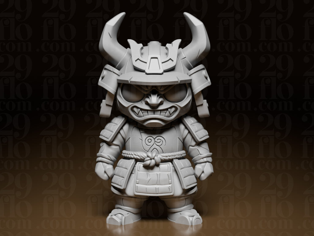 Mini-Samurai-Figur – Gehörnter Kabuto-Helm FehnFactory