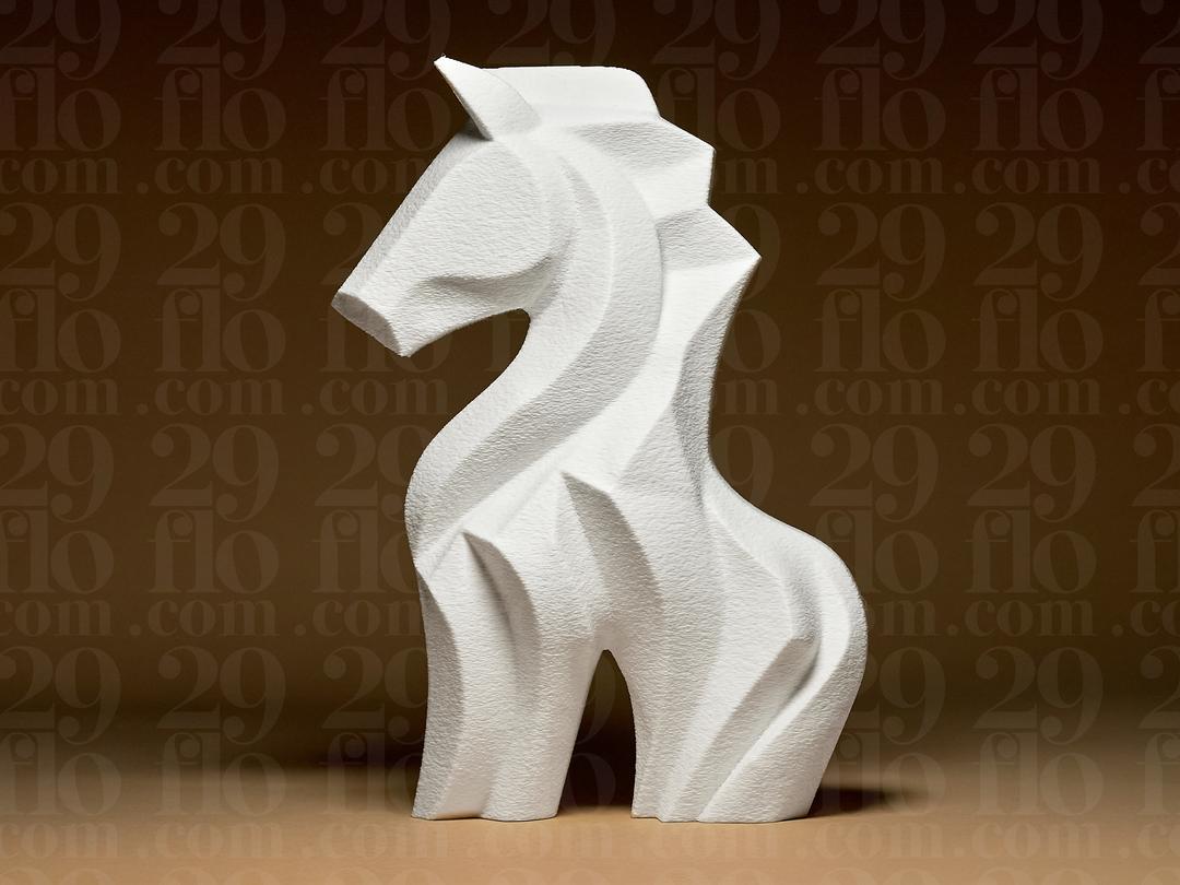 Moderne Ponyfigur – Geometrische Pferde-Skulptur FehnFactory