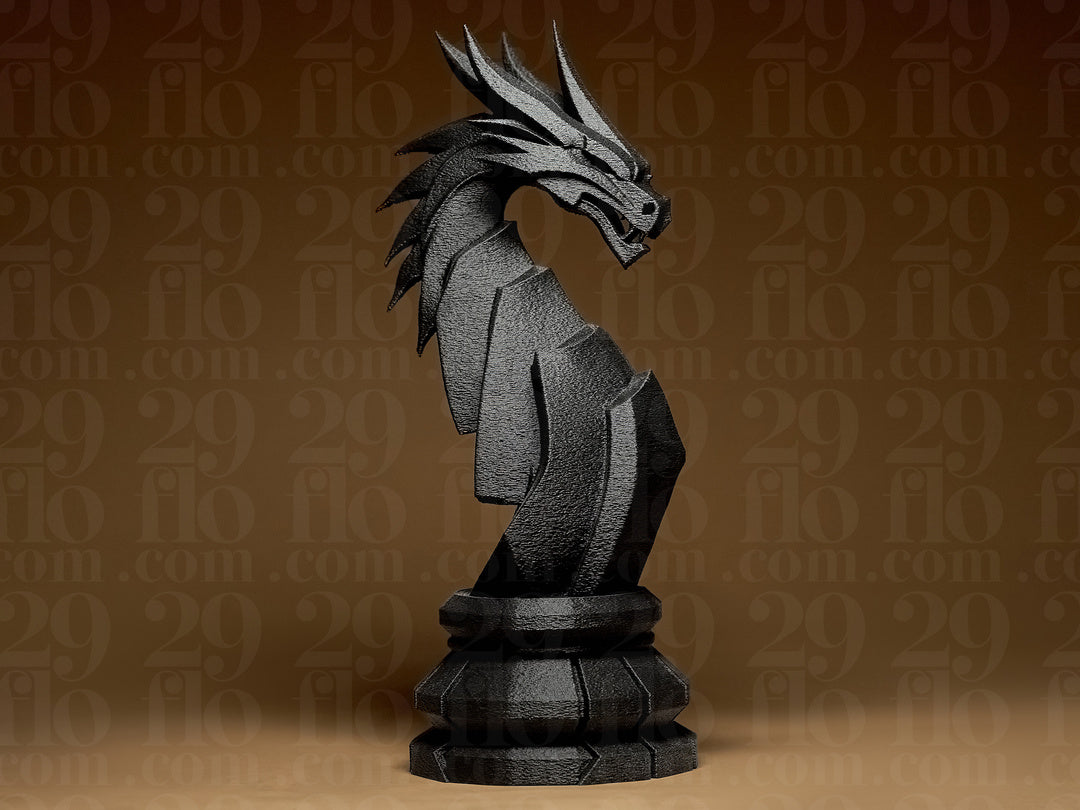 Geometrische Drachenstatuette – Moderner Fantasy-Drache FehnFactory