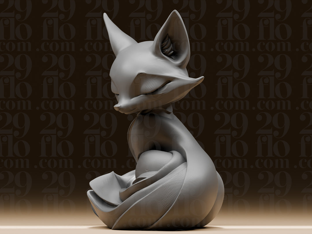 Schlafender Fuchs – freistehende Fuchs-Skulptur FehnFactory