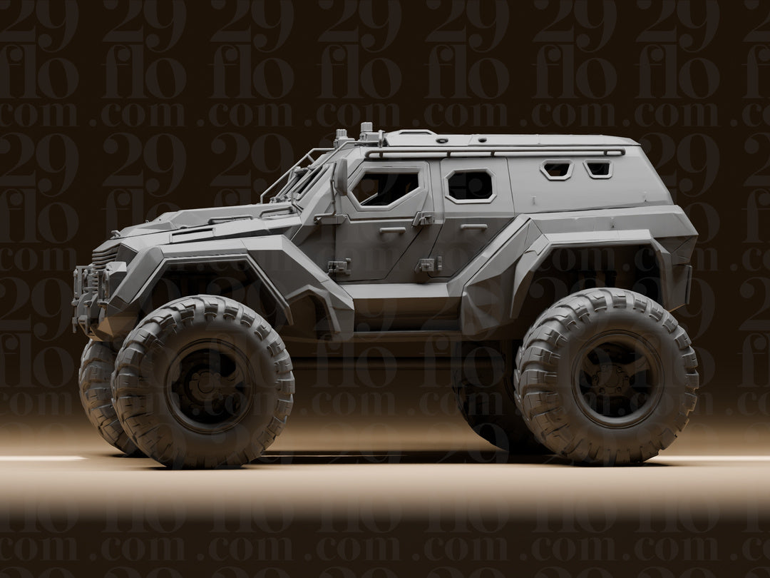 Gepanzerter Offroad-SUV – freistehendes Fahrzeugmodell FehnFactory