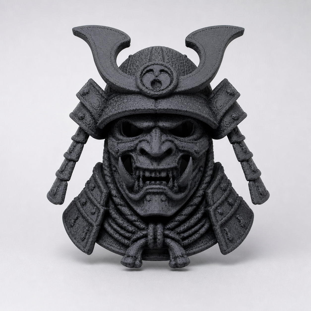 Oni-Samurai – Wandskulptur mit Schlüsselloch-Aufnahme FehnFactory