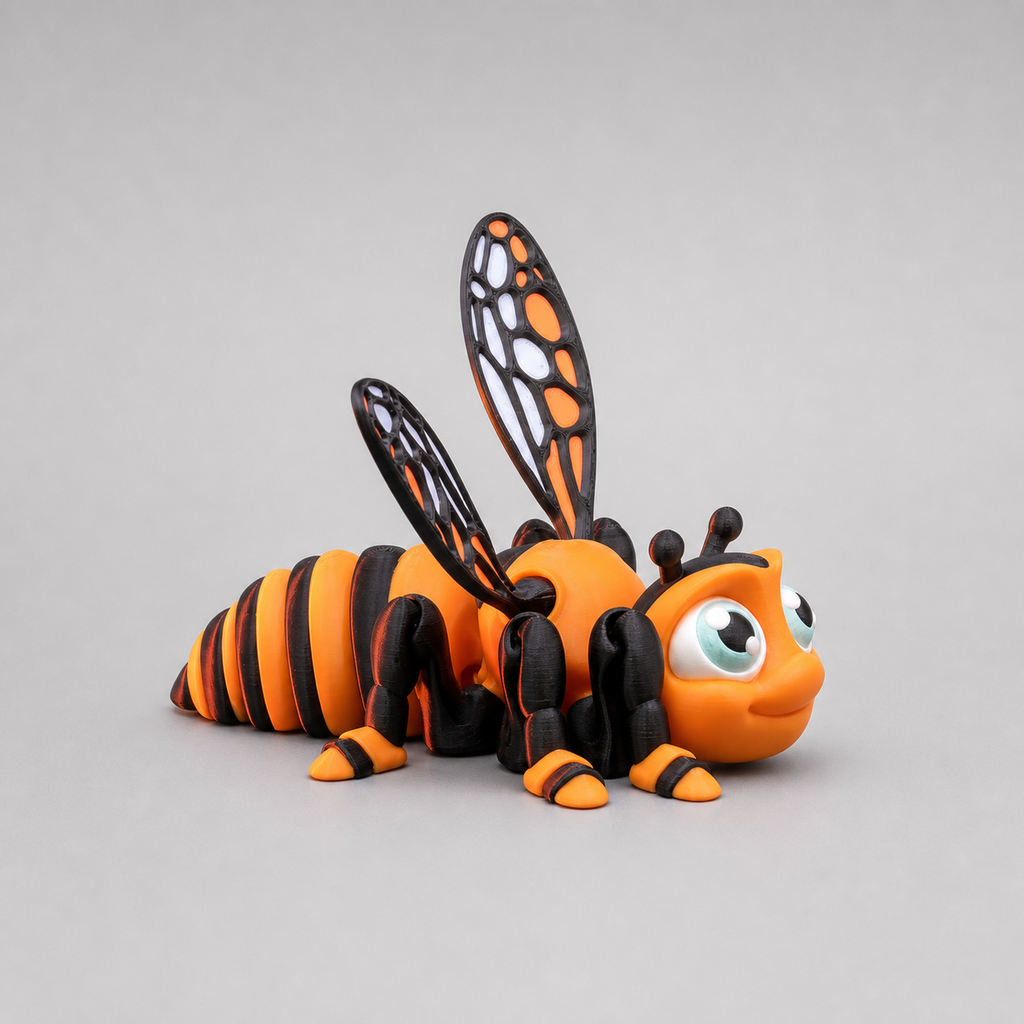 Flexi Honey Bee – bewegliche Bienenfigur mit Flügeln, 14,3 cm FehnFactory