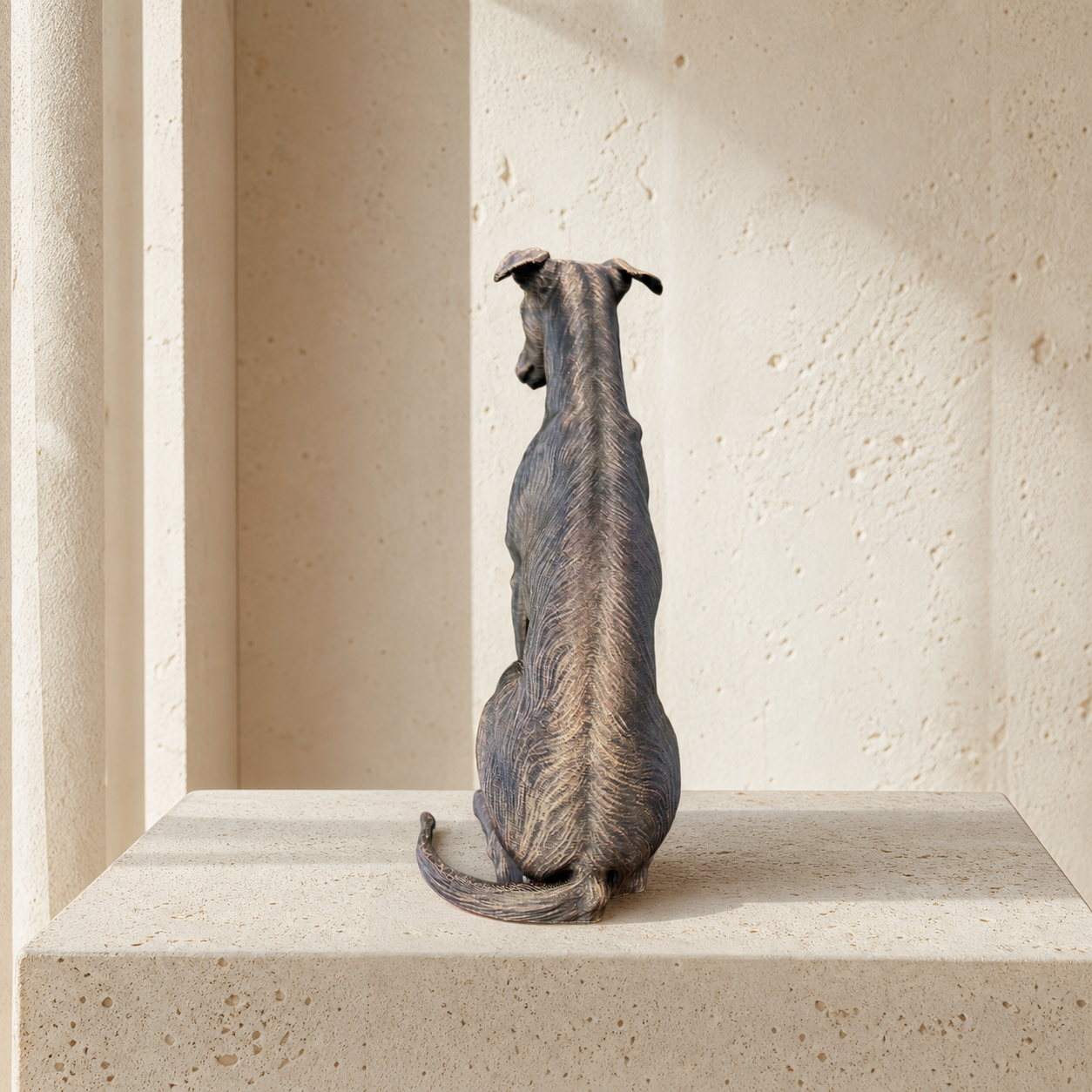 Greyhound-Figur – sitzender Windhund mit eleganter Silhouette | Geschenk für Hundefans | Made in Germany Fehn-factory.de