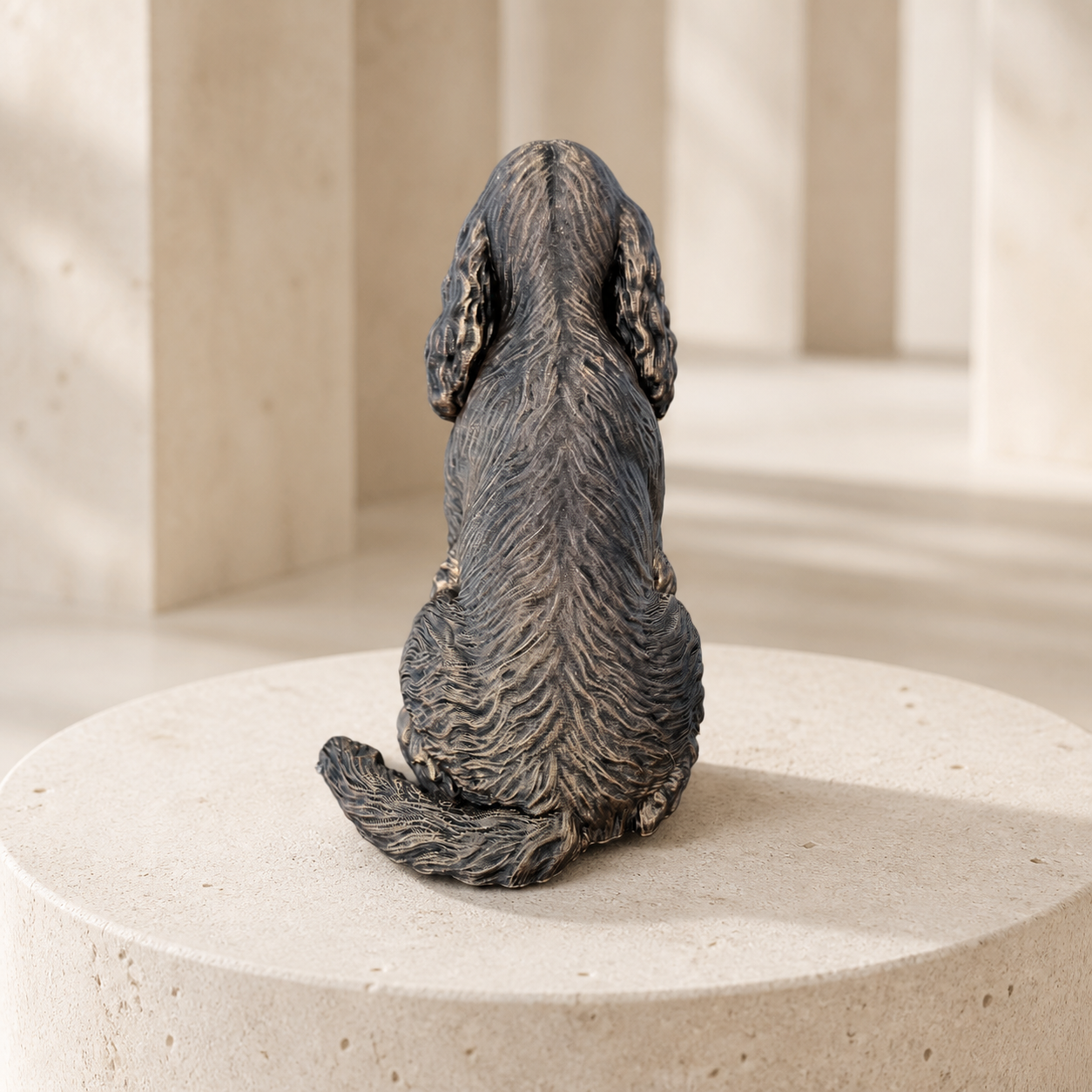 Cocker Spaniel – detailreiche sitzende Hundefigur | Geschenk für Spaniel-Fans | Made in Germany Fehn-factory.de