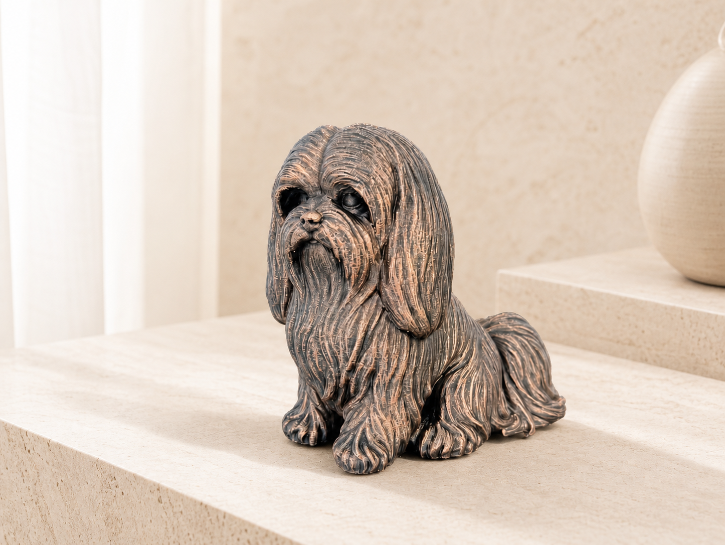 Malteser – detailreiche sitzende Hundefigur | Geschenk für Malteser-Fans | Made in Germany Fehn-factory.de