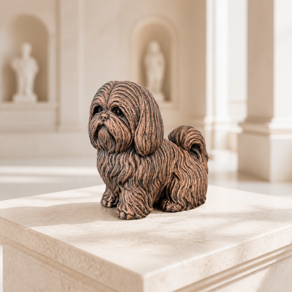 Shih Tzu – detailreiche Hundefigur mit langem Fell | Geschenk für Hundefans | Made in Germany Fehn-factory.de