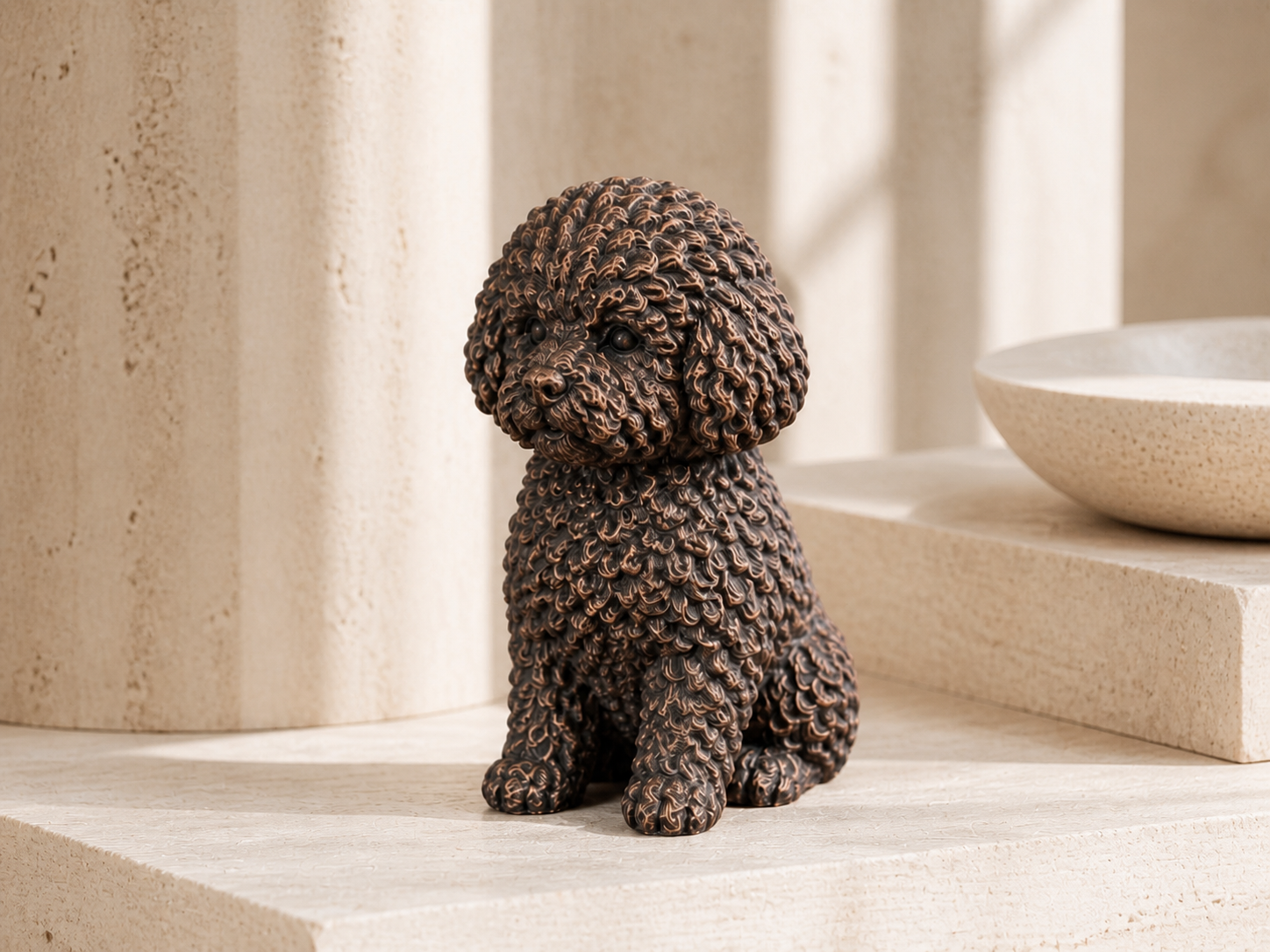 Bichon Frisé – detailreiche sitzende Hundefigur | Geschenk für Hundefans | Made in Germany Fehn-factory.de