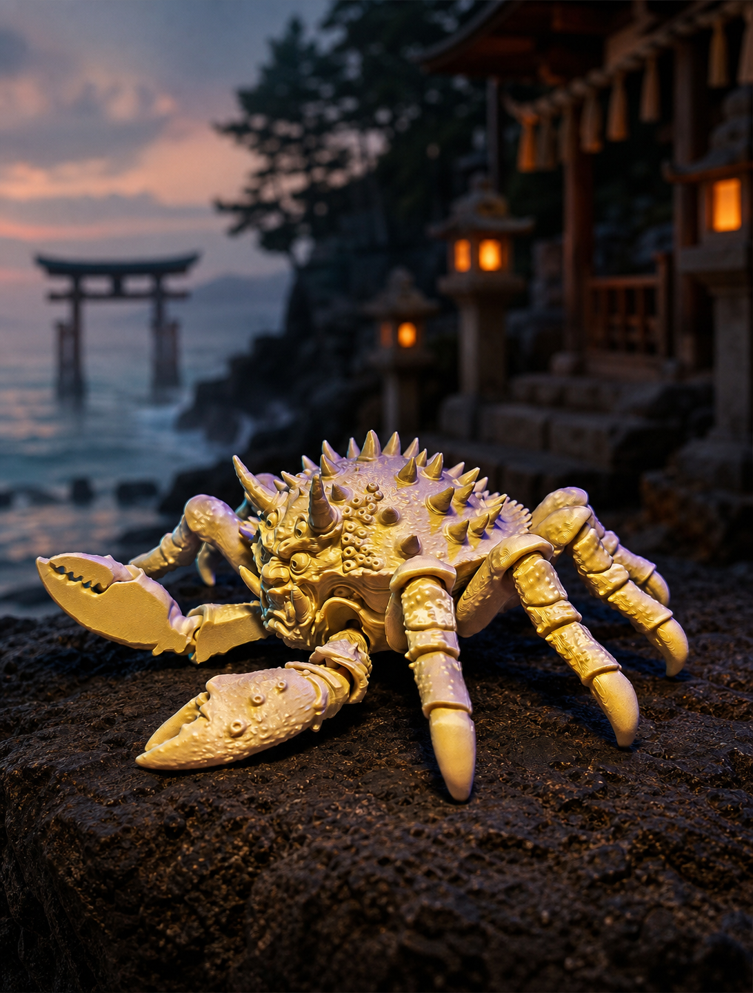 Kani Oni – bewegliche Yokai-Krabben-Skulptur FehnFactory