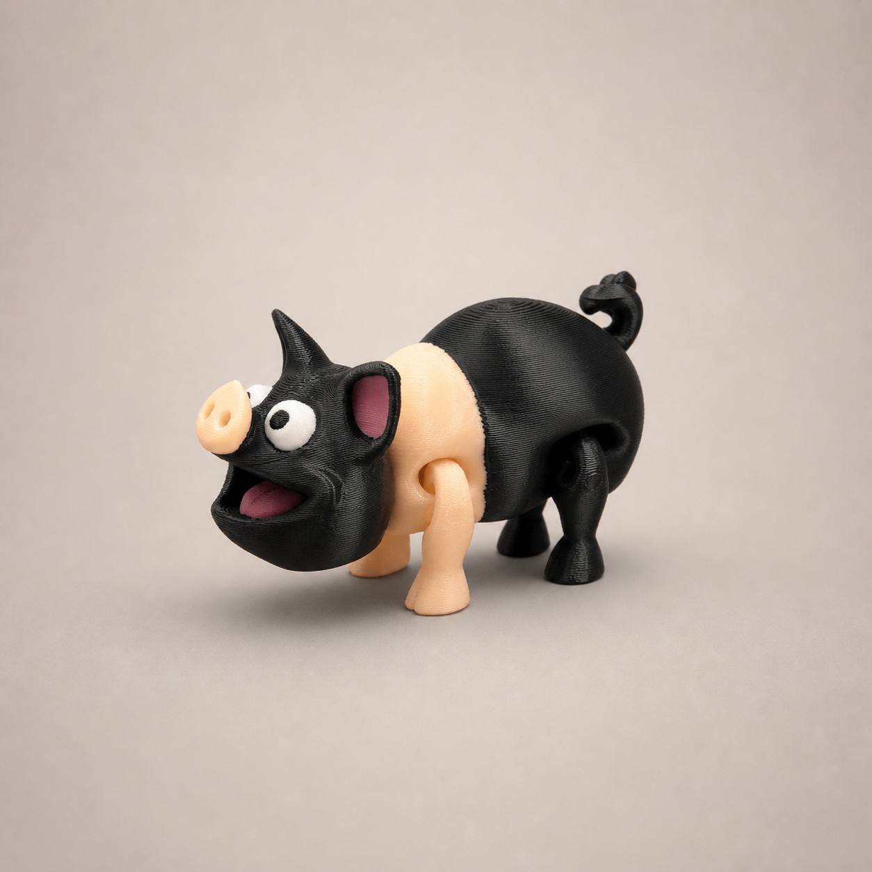 Flexi Mini-Schwein – bewegliche Figur, 4,4 cm FehnFactory