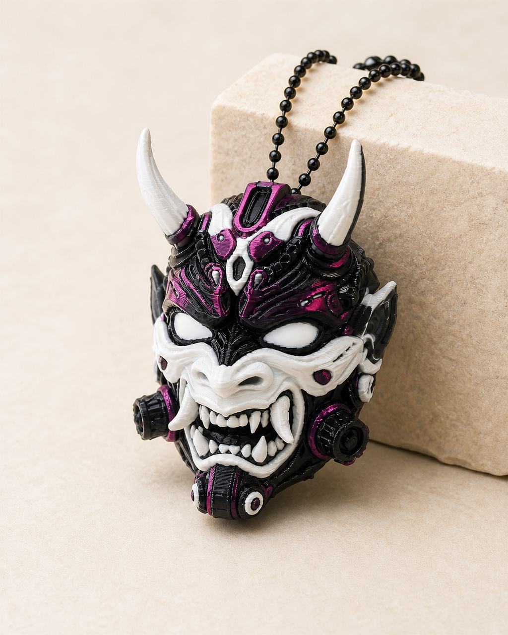 Tetsu Oni – Cyberpunk-Oni-Maskenanhänger FehnFactory