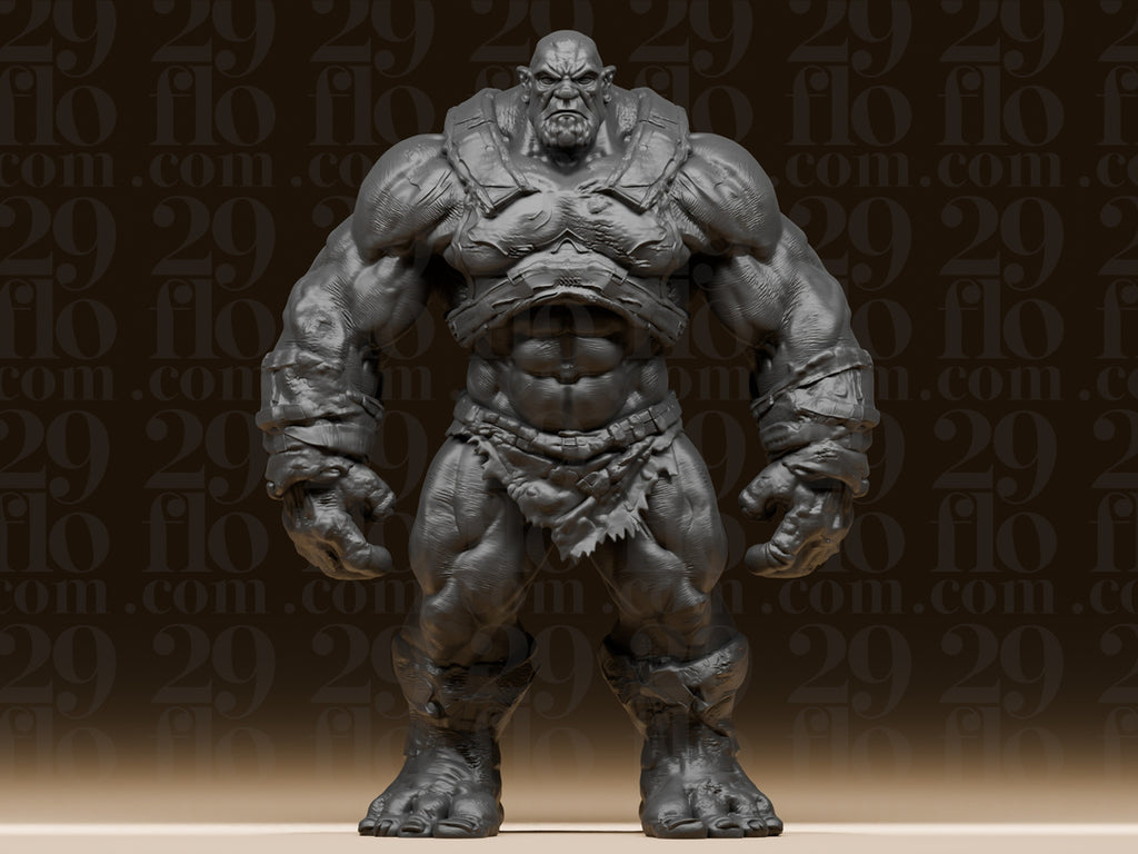 Fantasy-Koloss – freistehende Kriegerfigur mit wuchtigem Brustharnisch FehnFactory