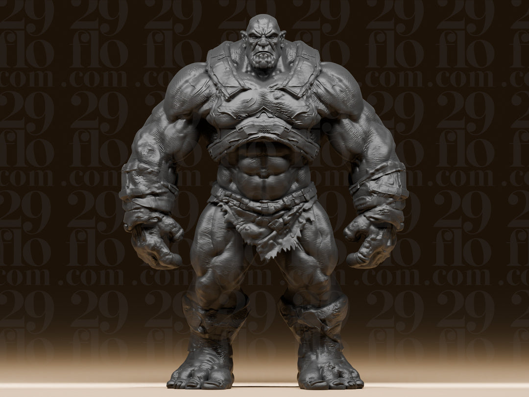 Fantasy-Koloss – freistehende Kriegerfigur mit wuchtigem Brustharnisch FehnFactory