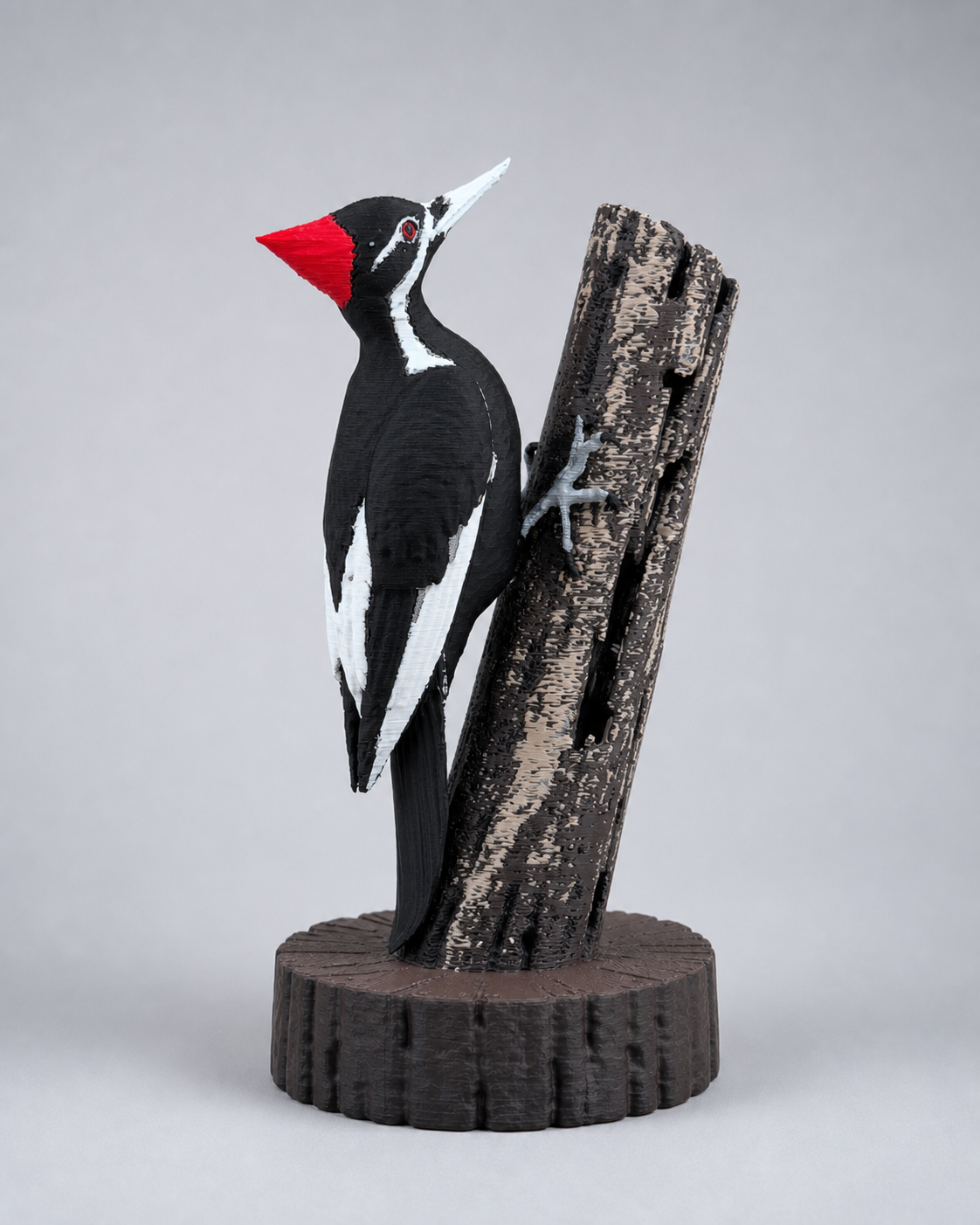 Pileated Sentinel – mehrfarbige Helmspecht-Skulptur FehnFactory