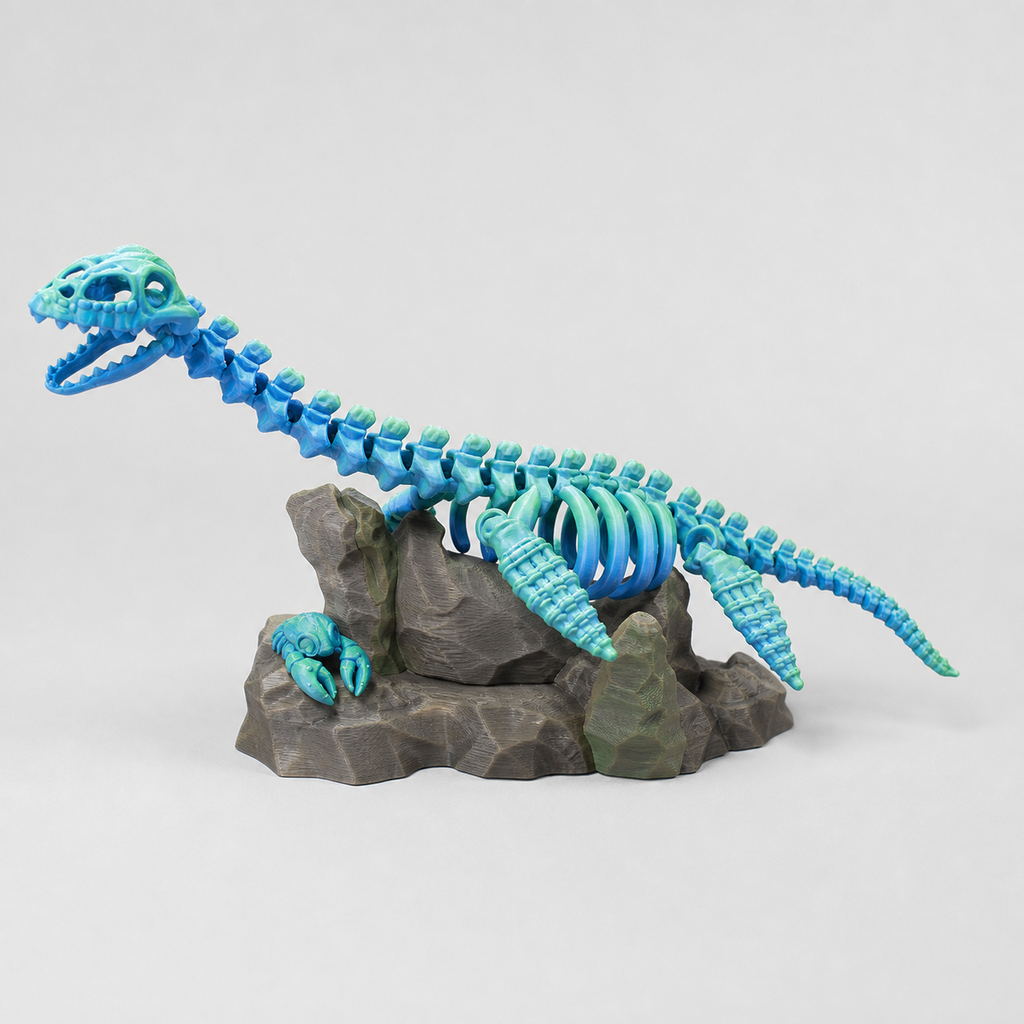Skeleton Plesiosaurus – bewegliches Meeressaurier-Skelett mit Stand, 28,5 cm FehnFactory