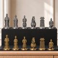 Terrakotta-Armee Schachset – 02 silber gold handbemalt