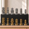 Chinesisches Neujahr Schachset – 02 silber gold handbemalt