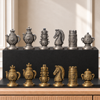 Teeparty Schachset – 02 silber gold handbemalt