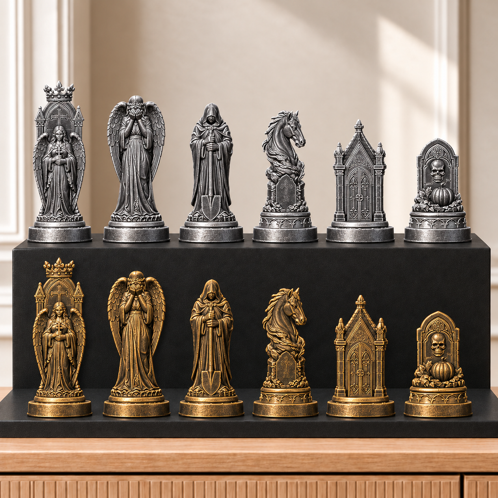 Friedhof Schachset – 02 silber gold handbemalt