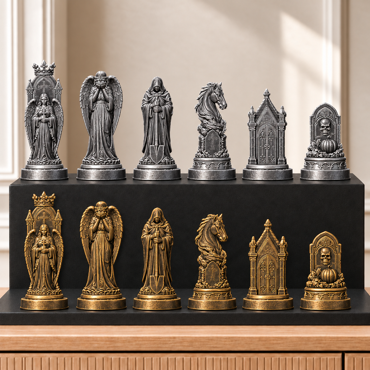 Friedhof Schachset – 02 silber gold handbemalt