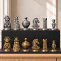 Spielzeugkiste Schachset – 02 silber gold handbemalt