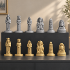 Art-déco-Ägypten – 02_silber_gold_handbemalt