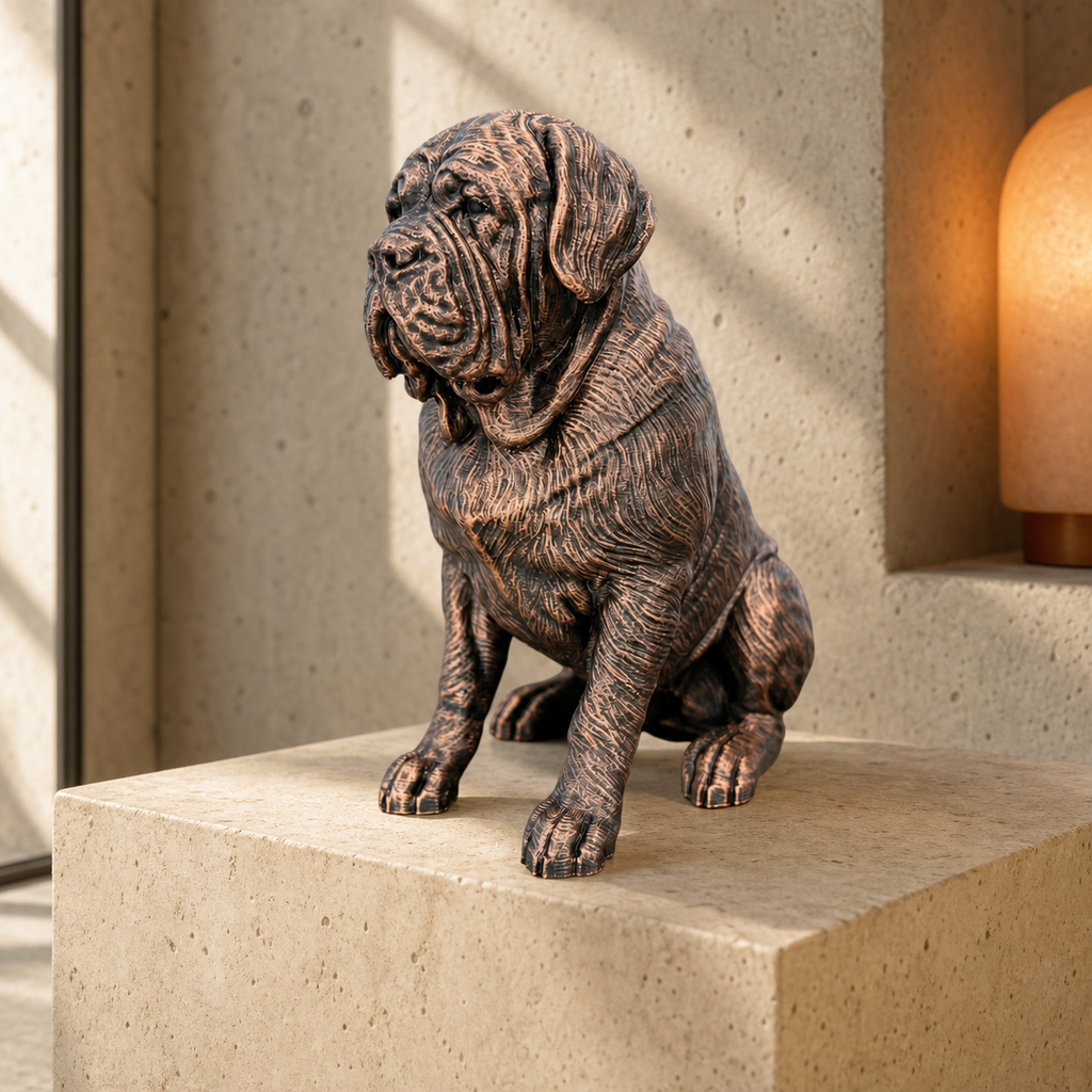 Mastiff – detailreiche sitzende Hundefigur | Geschenk für Molosser-Fans | Made in Germany Fehn-factory.de