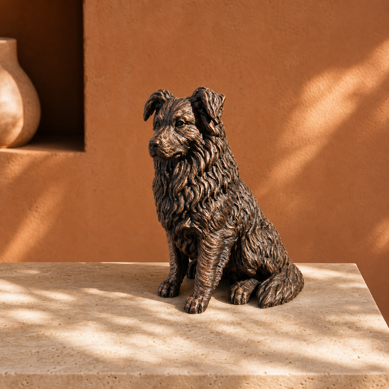 Australian Shepherd Hundefigur sitzend – Aussie-Deko für innen | Geschenk für Hundefans | Made in Germany Fehn-factory.de