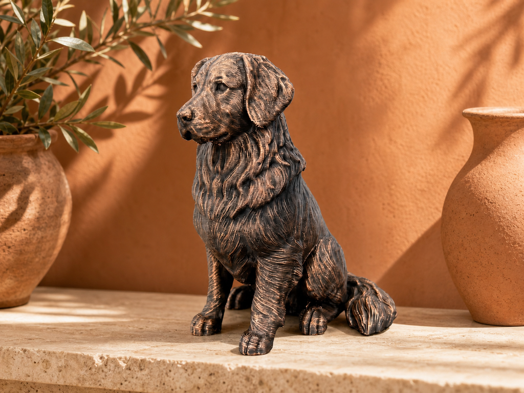 Golden Retriever – detailreiche sitzende Hundefigur | Geschenk für Hundefans | Made in Germany Fehn-factory.de