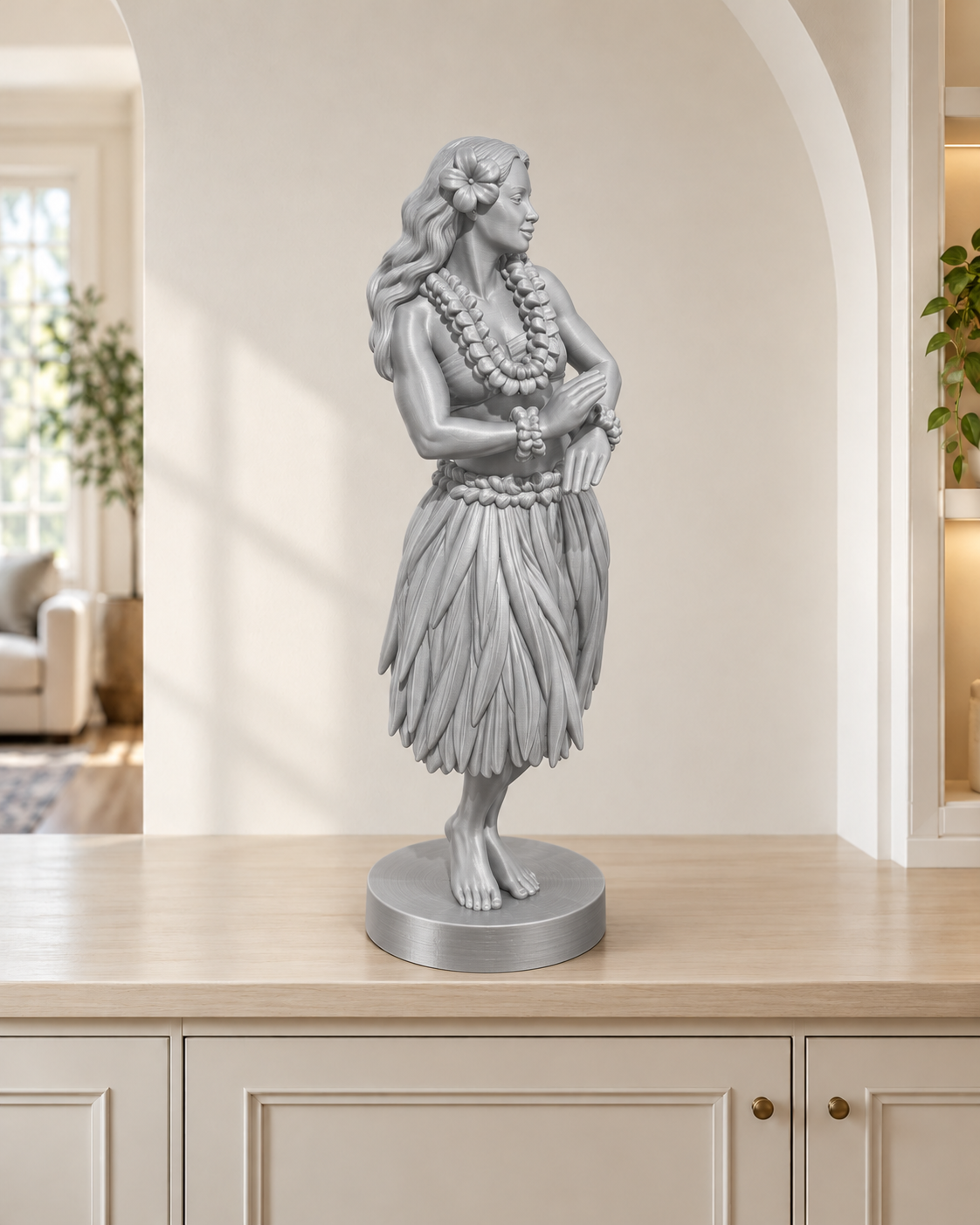 Hula-Tänzerin – Silber – gedruckt