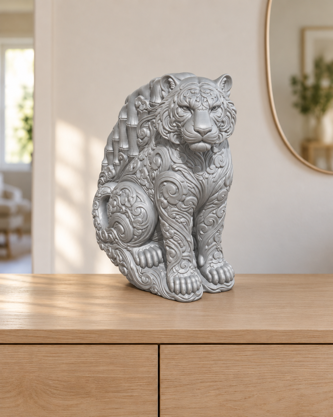 Tiger im Bambus – 03 silber