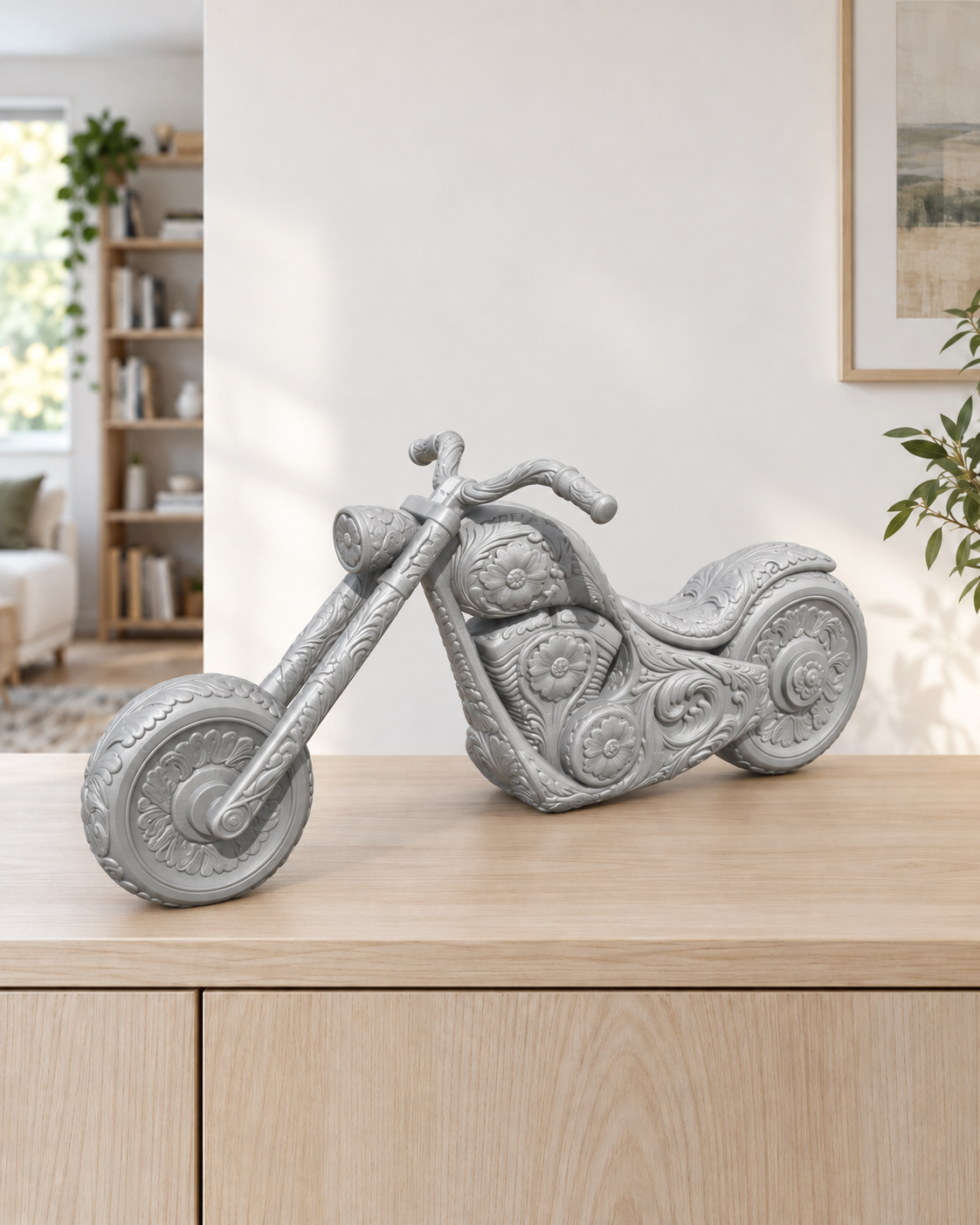 Chopper-Motorrad – 03 silber