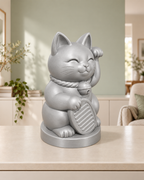 Glückskatze Maneki-neko – 03-silber