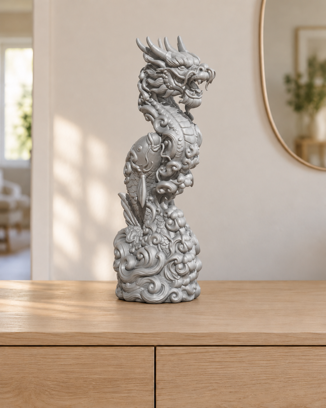 Koi-Drache – 03 silber