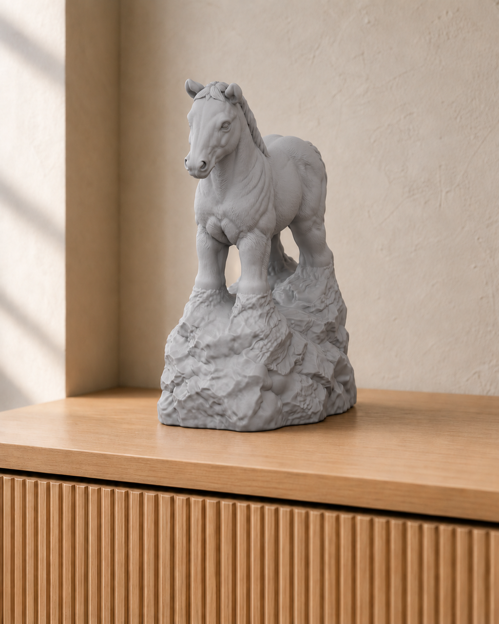 Fohlen stehend – Pferdefigur – 03 silber