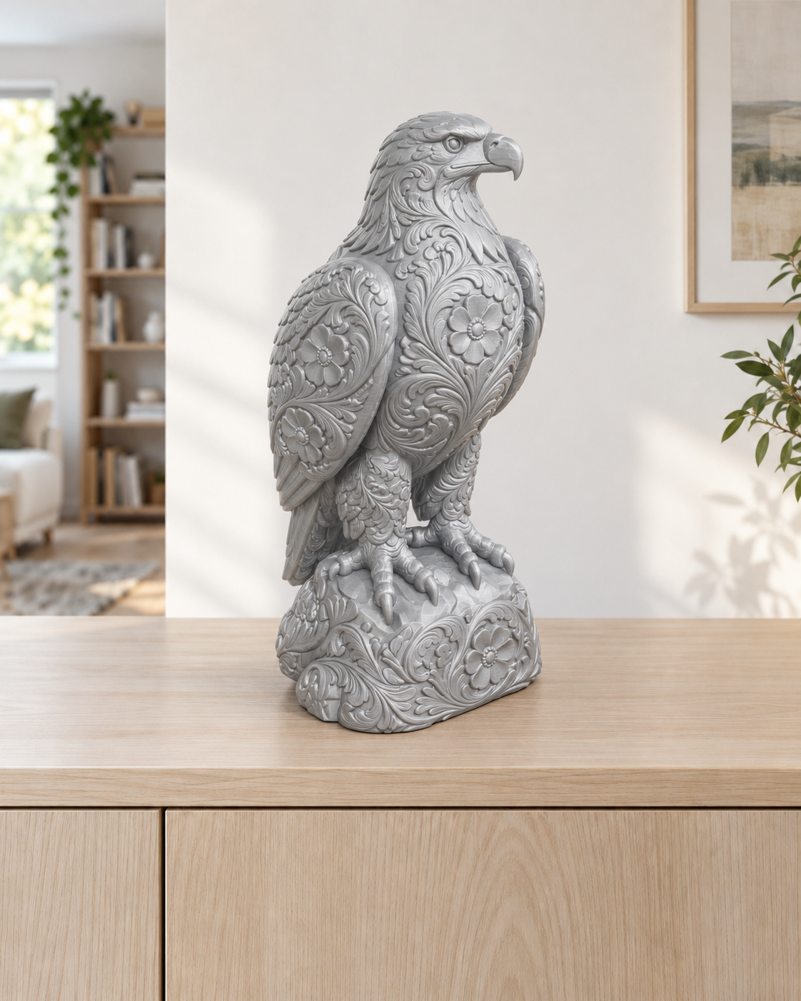 Weißkopfseeadler sitzend – 03 silber