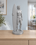 Surfer mit Brett – 03 silber