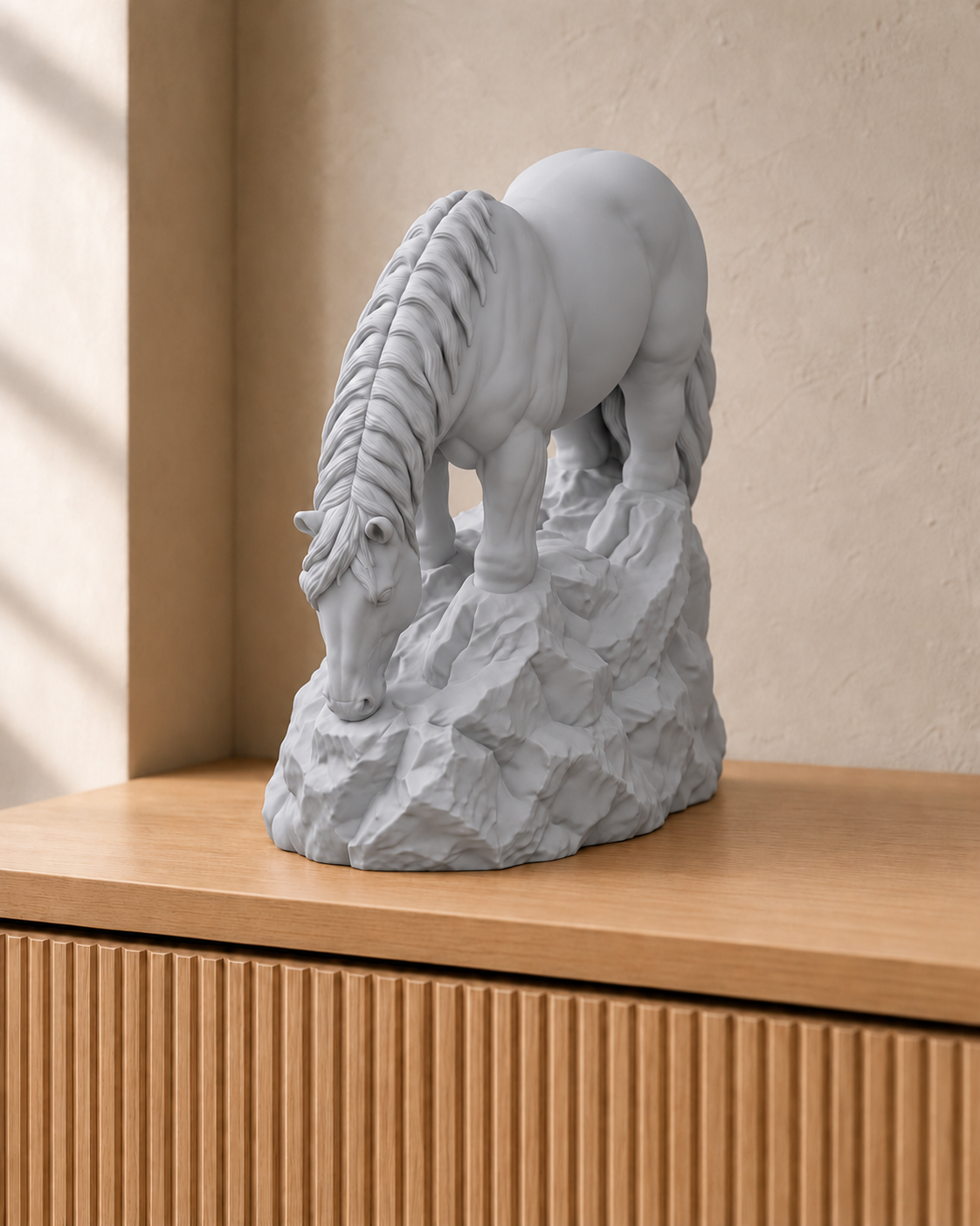 Pferd grasend – Pferdefigur – 03 silber