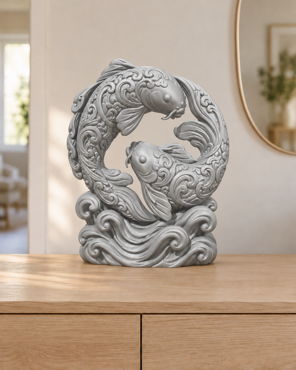 Koi-Paar – 03 silber