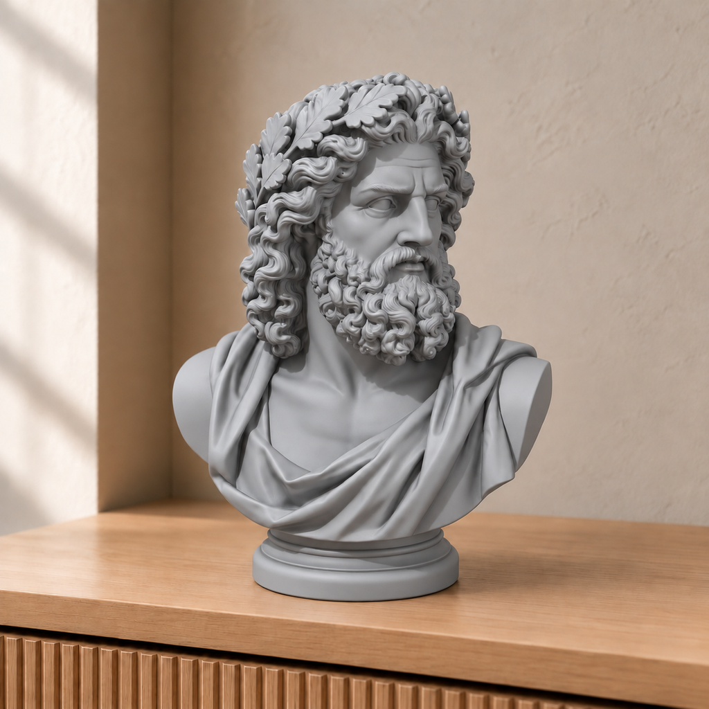Zeus – antike Büste – 03 silber