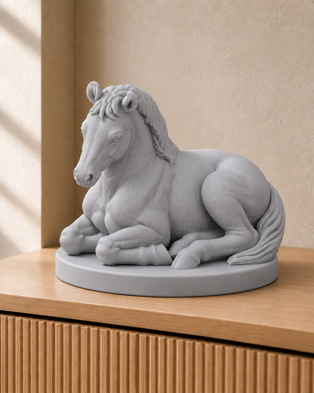 Fohlen liegend – Pferdefigur – 03 silber
