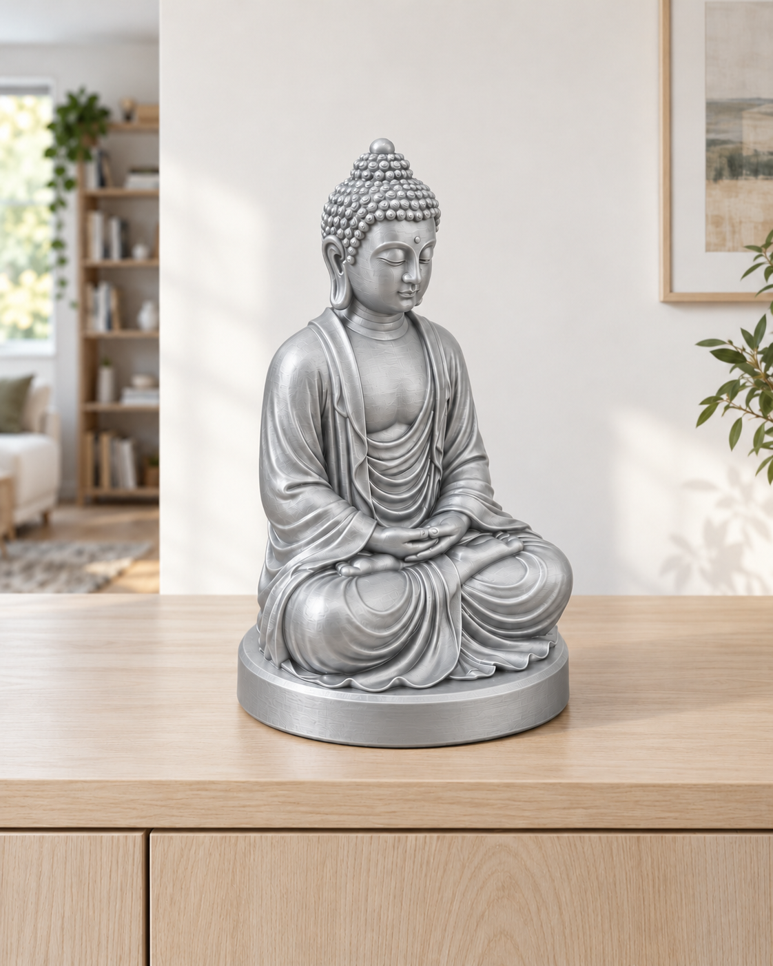 Meditierender Buddha - digitale Modellansicht
