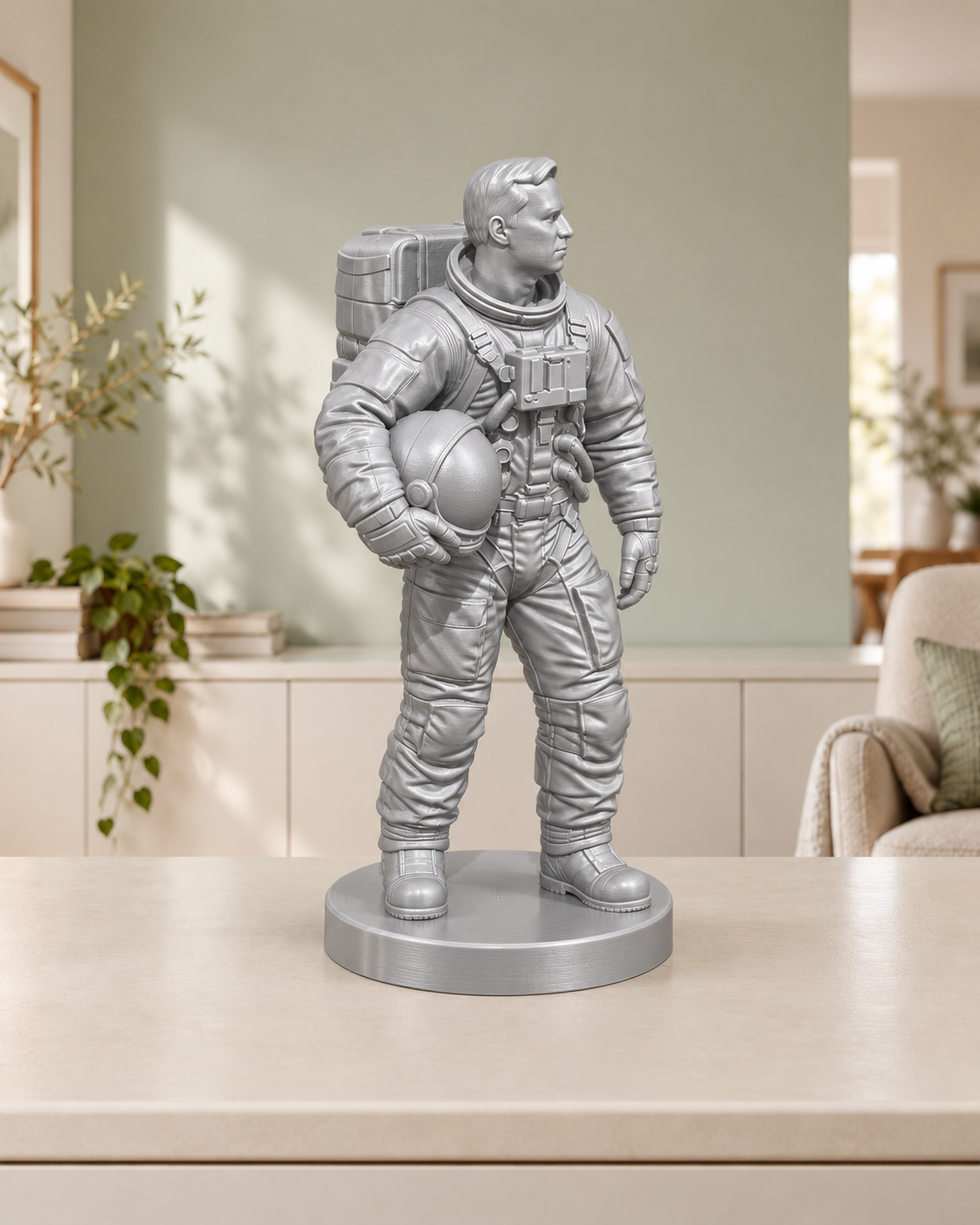 Astronaut mit Helm - 03-silber