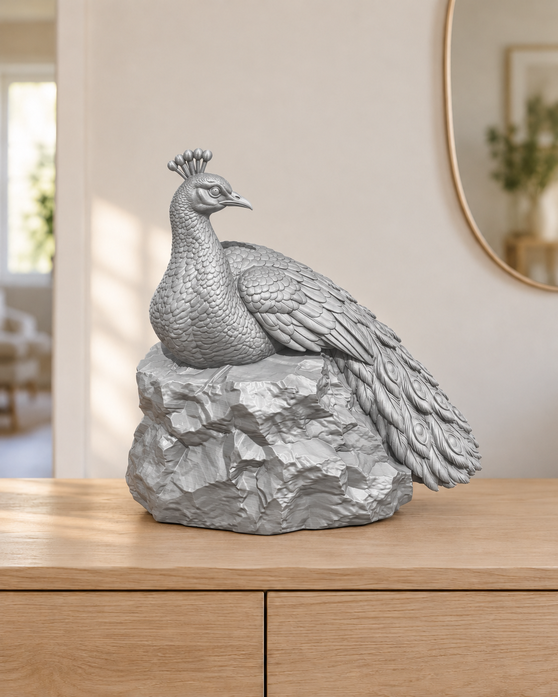 Pfau – 03 silber