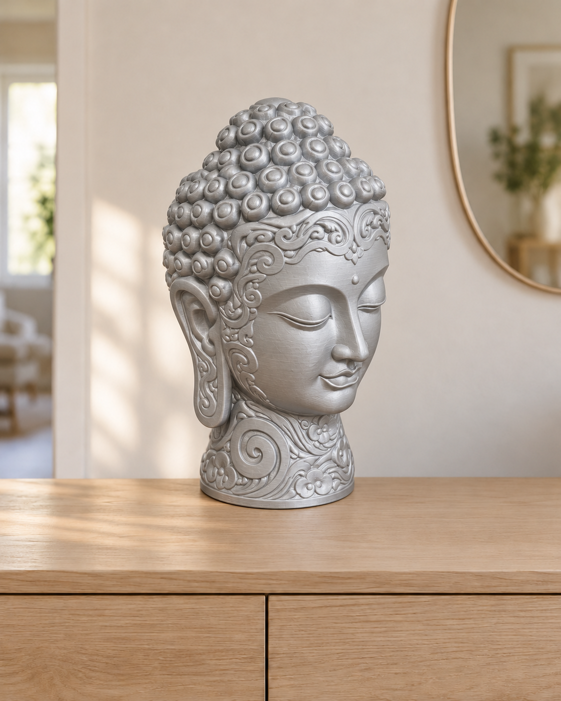 Buddha-Kopf – 03 silber